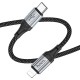 PD Кабель HOCO X102 Fresh charging data cable 27W Type-C - Lightning 1m Black
