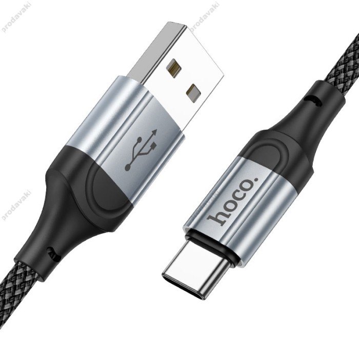 Кабель HOCO X102 Fresh charging data cable USB to Type-C 3A 1m Black