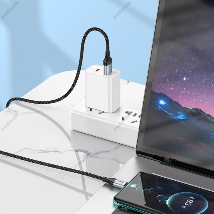 Кабель HOCO X102 Fresh charging data cable USB to Type-C 3A 1m Black