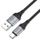 Кабель HOCO X102 Fresh charging data cable USB to Type-C 3A 1m Black
