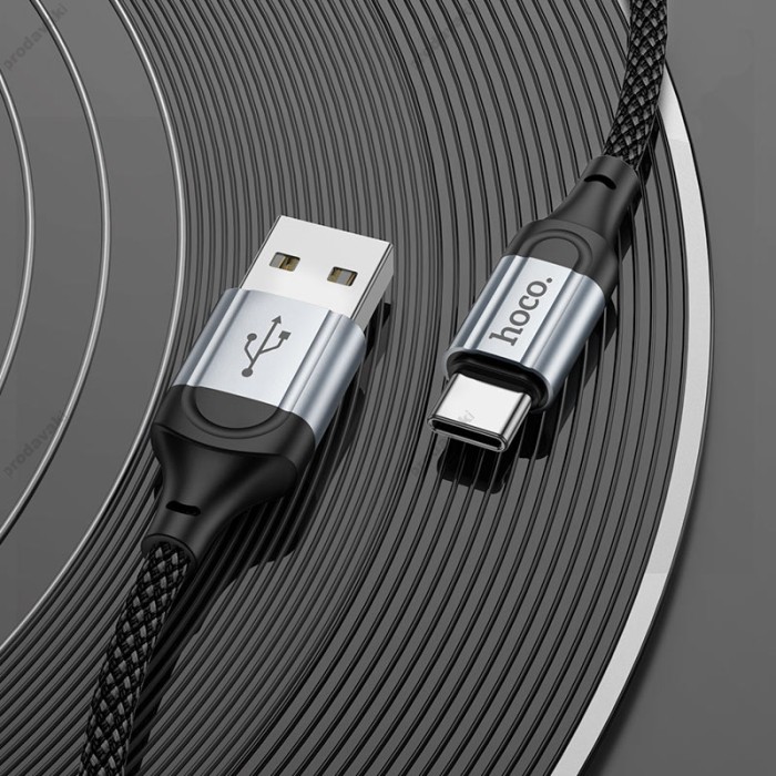 Кабель HOCO X102 Fresh charging data cable USB to Type-C 3A 1m Black