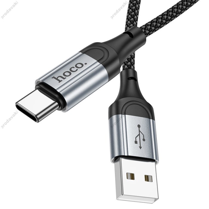 Кабель HOCO X102 Fresh charging data cable USB to Type-C 3A 1m Black