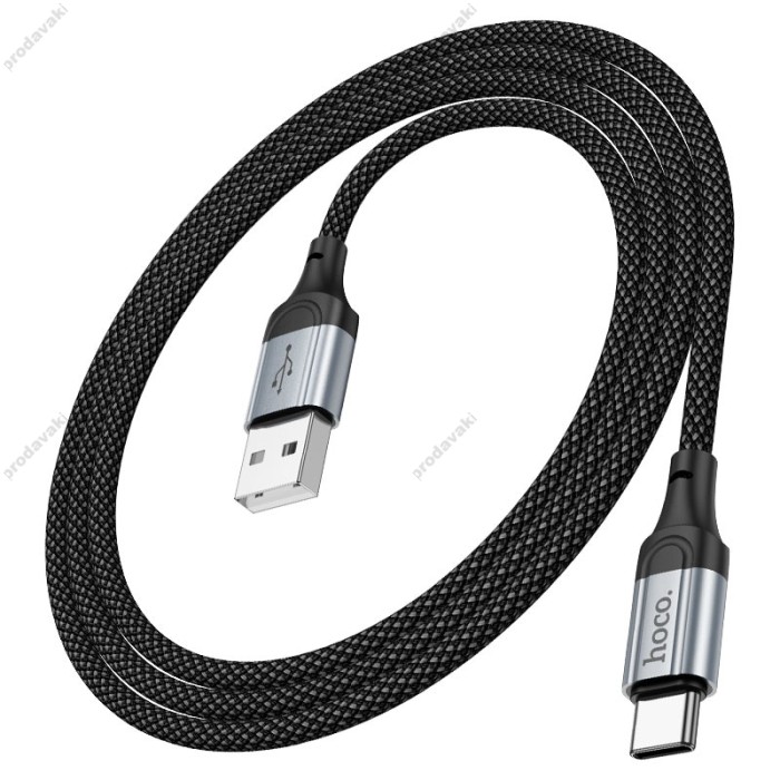 Кабель HOCO X102 Fresh charging data cable USB to Type-C 3A 1m Black