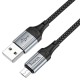 Кабель HOCO X102 Fresh charging data cable USB  - Micro-USB 1m Black