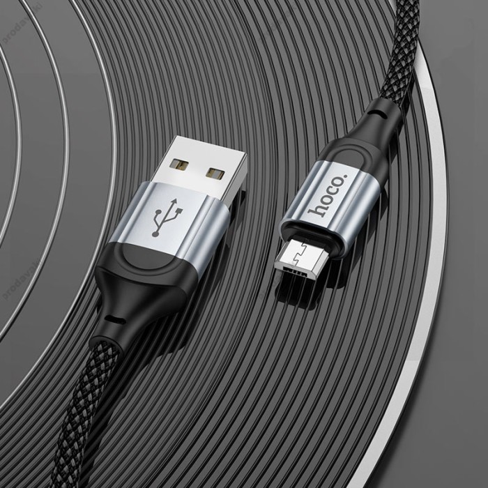 Кабель HOCO X102 Fresh charging data cable USB  - Micro-USB 1m Black