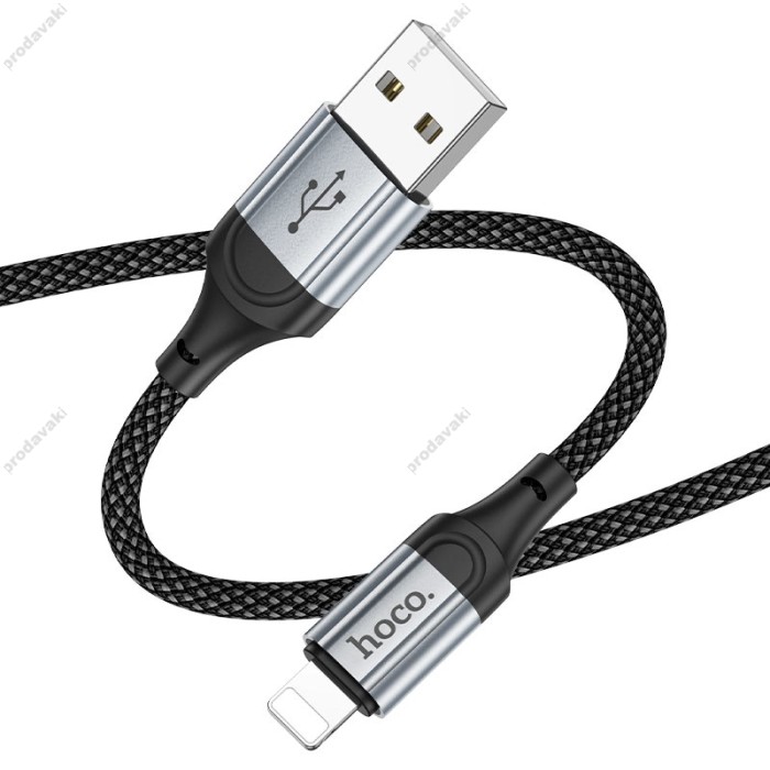 PD Кабель HOCO X102 Fresh charging data cable USB Lightning 1m Black