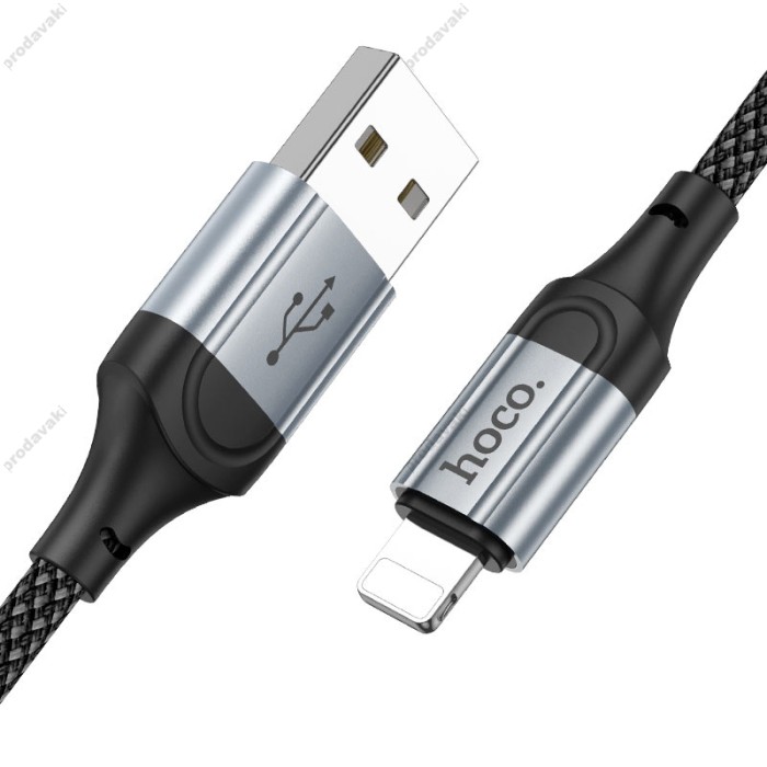 PD Кабель HOCO X102 Fresh charging data cable USB Lightning 1m Black