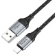 PD Кабель HOCO X102 Fresh charging data cable USB Lightning 1m Black