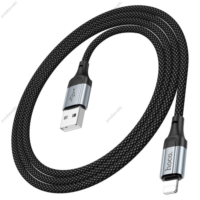 PD Кабель HOCO X102 Fresh charging data cable USB Lightning 1m Black
