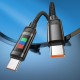 Кабель HOCO U126 Lantern charging data cable Type-C to Type-C 100W 5A 1.2m Black