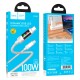 Кабель HOCO U126 Lantern charging data cable Type-C to Type-C 100W 5A 1.2m Grey