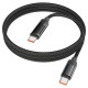 Кабель HOCO U126 Lantern charging data cable Type-C to Type-C 100W 5A 1.2m Black