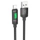 PD Кабель HOCO U126 Lantern charging data cable USB Lightning 1,2m Black