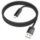PD Кабель HOCO U126 Lantern charging data cable USB Lightning 1,2m Black