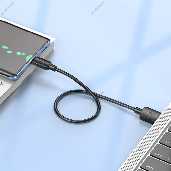 Кабель HOCO X96 Hyper charging data cable USB to Type-C 100W 6A 0.25m Black