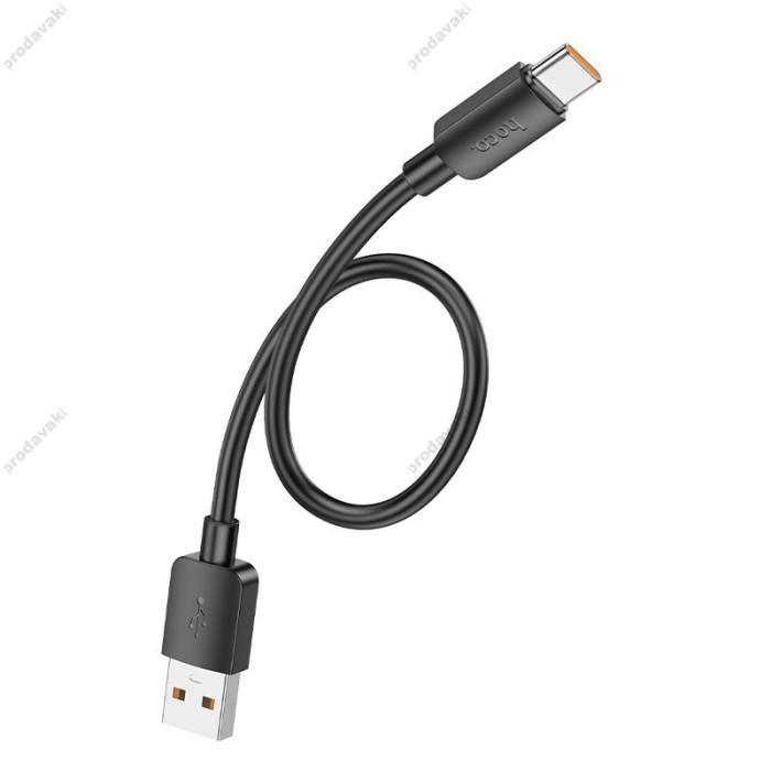 Кабель HOCO X96 Hyper charging data cable USB to Type-C 100W 6A 0.25m Black