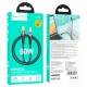 Кабель HOCO U121 Gold standard Transparent Discovery Edition Type-C to Type-C 60W 3A 1.2m Black