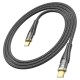 Кабель HOCO U121 Gold standard Transparent Discovery Edition Type-C to Type-C 60W 3A 1.2m Black