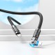 PD Кабель HOCO U118 Triumph PD rotating charging data cable Type-C Lightning Black