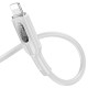 PD Кабель HOCO U120 Transparent explore intelligent power-off charging data cable Type-C Lightning white