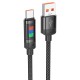 Кабель HOCO U126 Lantern charging data cable USB to Type-C 5A 1.2m Black