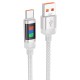 Кабель HOCO U126 Lantern charging data cable USB to Type-C 5A 1.2m Grey