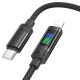 PD Кабель HOCO U126 Lantern charging data cable Type-C Lightning 1,2m. Black
