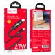 PD Кабель HOCO U126 Lantern charging data cable Type-C Lightning 1,2m. Black