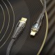 PD Кабель HOCO U121 Gold standard Transparent Discovery Edition Type-C Lightning 1,2m. Black
