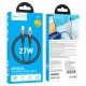 PD Кабель HOCO U121 Gold standard Transparent Discovery Edition Type-C Lightning 1,2m. Black