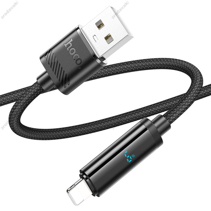 PD Кабель HOCO U127 Power PD charging data cable USB Lightning 1,2m Black