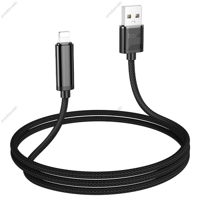 PD Кабель HOCO U127 Power PD charging data cable USB Lightning 1,2m Black