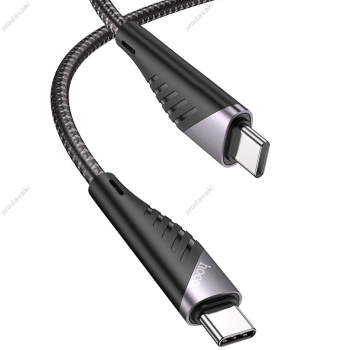 Кабель HOCO U95 Freeway PD charging data cable Type-C to Type-C 60W 3A 1.5m Black