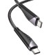 Кабель HOCO U95 Freeway PD charging data cable Type-C to Type-C 60W 3A 1.5m Black