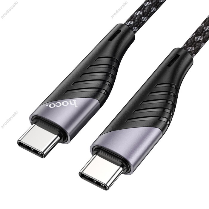 Кабель HOCO U95 Freeway PD charging data cable Type-C to Type-C 60W 3A 1.5m Black