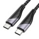 Кабель HOCO U95 Freeway PD charging data cable Type-C to Type-C 60W 3A 1.5m Black