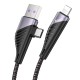 PD Кабель HOCO U95 Freeway PD Cable 2-in-1 USB / Type-C to Lightning 1,2m Black