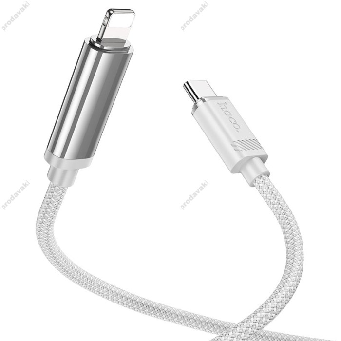 PD Кабель HOCO U127 Power PD charging data cable Type-C Lightning 1,2m. Gray