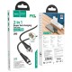 PD Кабель HOCO U95 Freeway PD Cable 2-in-1 Type-C / Lightning / Type-C 1,2m Black