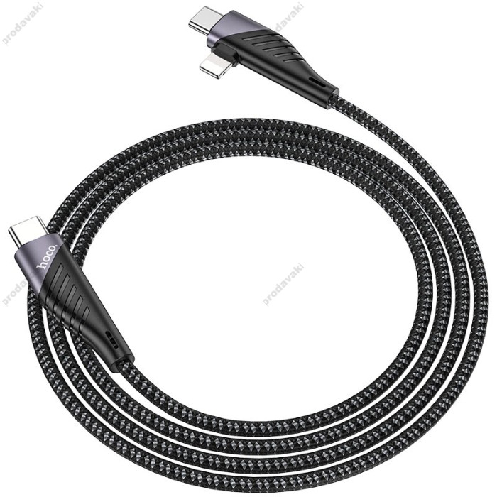 PD Кабель HOCO U95 Freeway PD Cable 2-in-1 Type-C / Lightning / Type-C 1,2m Black