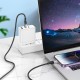 PD Кабель HOCO U129 Spirit transparent charging data cable Type-C Lightning 1,2m. Black