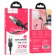 PD Кабель HOCO U129 Spirit transparent charging data cable Type-C Lightning 1,2m. Black