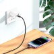 PD Кабель HOCO U122 Lantern Transparent Discovery Edition charging data cable Type-C Lightning 1,2m. Black