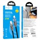 PD Кабель HOCO U122 Lantern Transparent Discovery Edition charging data cable Type-C Lightning 1,2m. Black