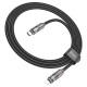 PD Кабель HOCO U122 Lantern Transparent Discovery Edition charging data cable Type-C Lightning 1,2m. Black