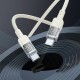 Кабель HOCO U129 Spirit transparent charging data cable Type-C to Type-C 60W 3A 1.2m Grey