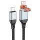 PD Кабель HOCO U128 Viking 2-in-1 charging data cable USB / Type-C to Lightning 1.2m Black