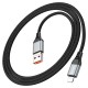 PD Кабель HOCO U128 Viking 2-in-1 charging data cable USB / Type-C to Lightning 1.2m Black