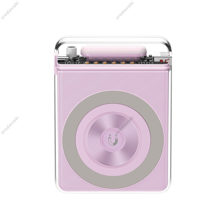 Повербанк портативний акумулятор Power Bank XO PR226 Mini MagSafe магнітний 22.5W 10000 mAh Purple