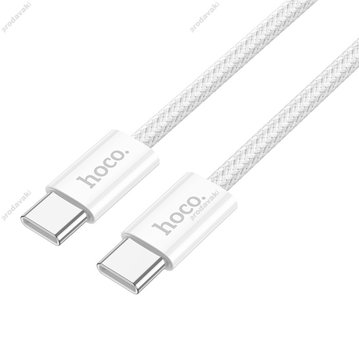 Кабель HOCO X104 Source charging data cable Type-C to Type-C 60W 2m White